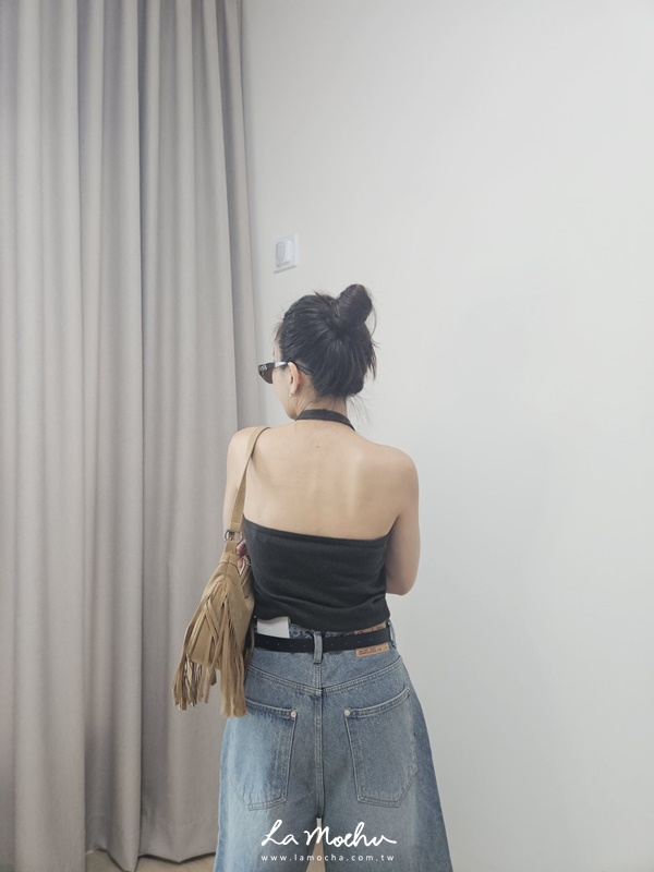 掛脖微羊毛美背背心